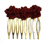 Flamenco Comb with 3 Red Flowers 6.612€ #51225PNC018